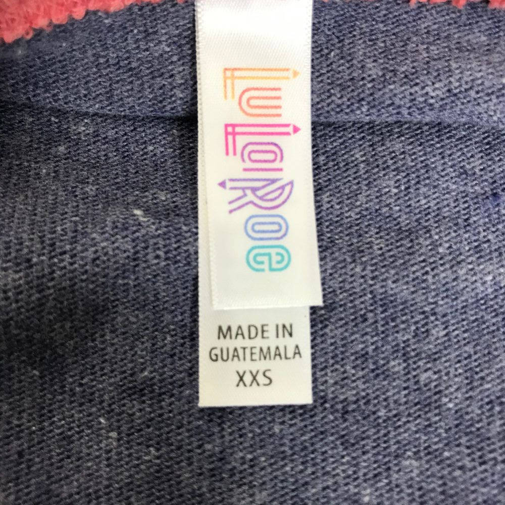 LulaRoe Classic T Hi Low Short Sleeve Top Tunic Purple Womens Sz XXS Scoop Neck - Picture 7 of 9